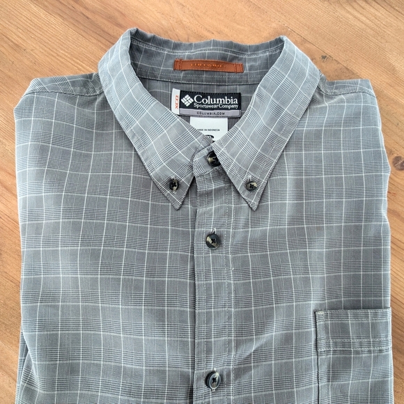 Columbia XCO Men's Gray Checkered Long Sleeve Shirt Size XXL - Picture 8 of 10